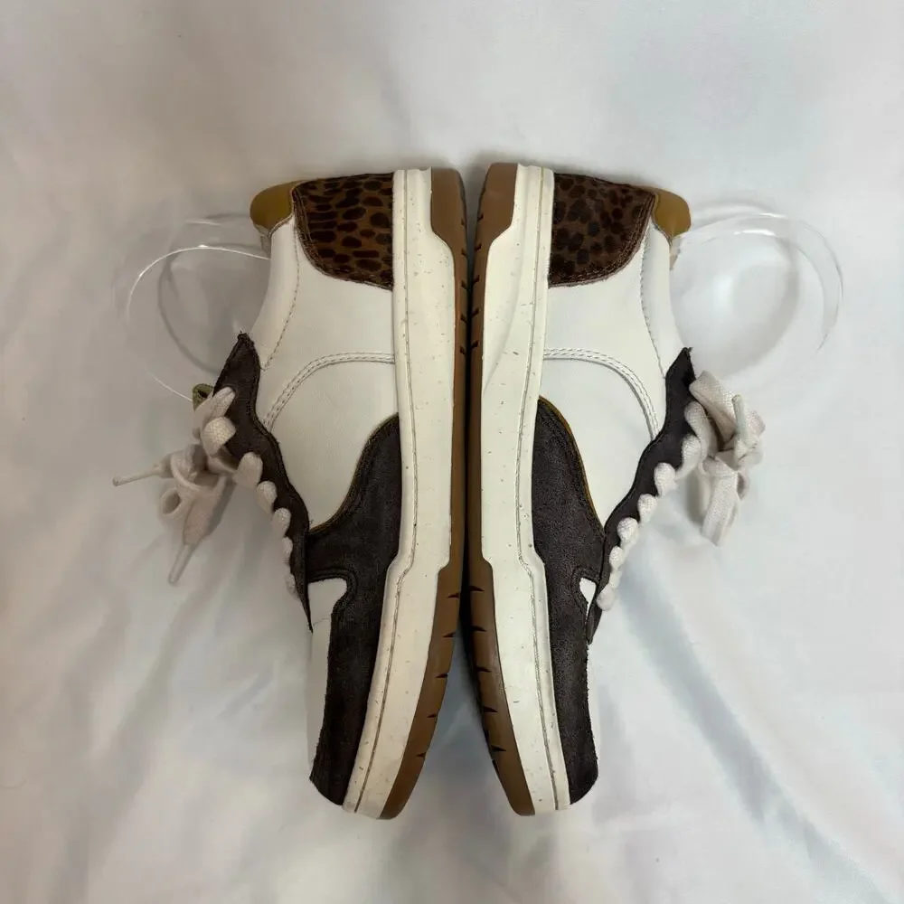 Madewell Court Sneakers White Leather & Spotted Calf Hair Women’s Size 7 - Picture 3 of 9